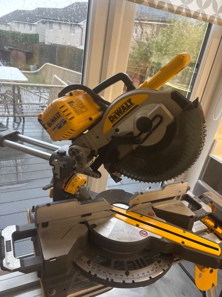 Dewalt 54v cordless mitre saw with stand 