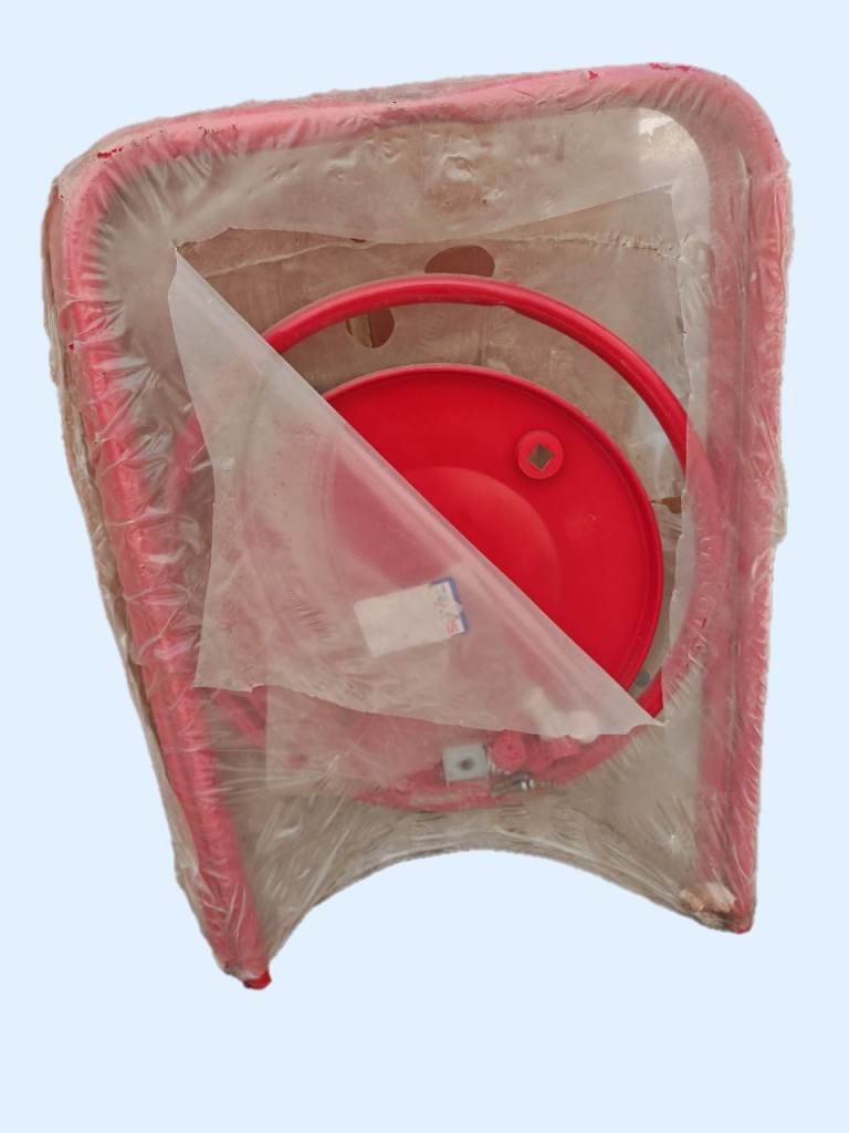 New Red Metal  bar Stool with Assembly Instructions