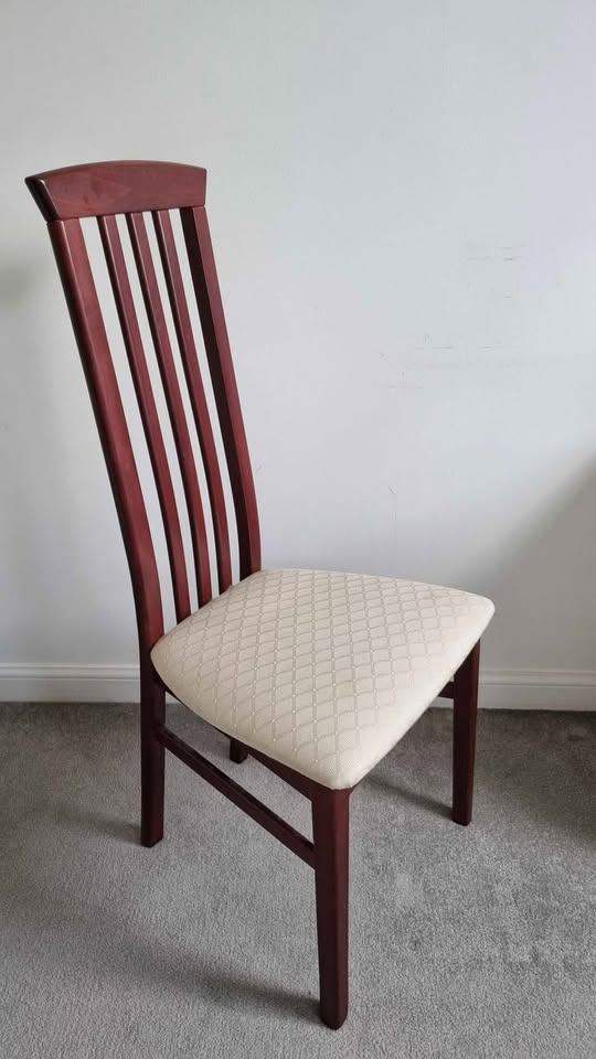 2x Dining chairs burgundy / cherry colour