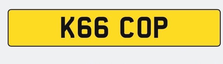 Car Registration K66 COP Available on Retention