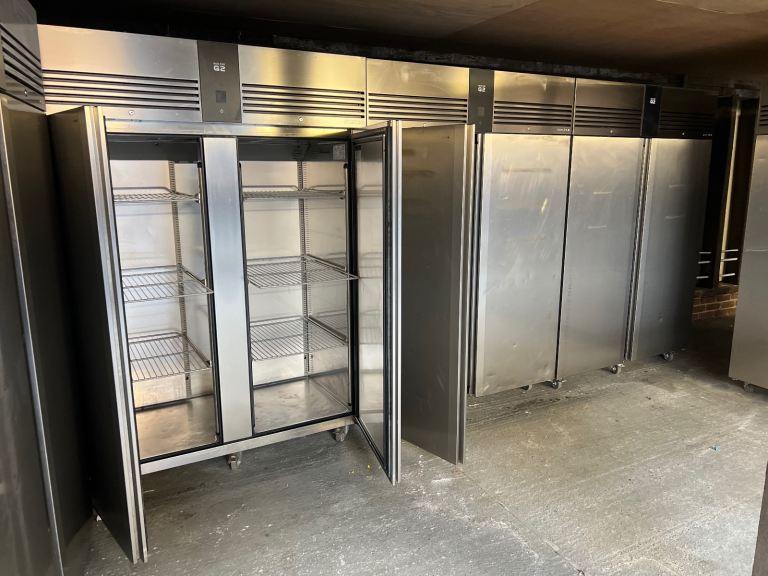 Commercial catering equipment double door G2 fridges B grade second hand like new 