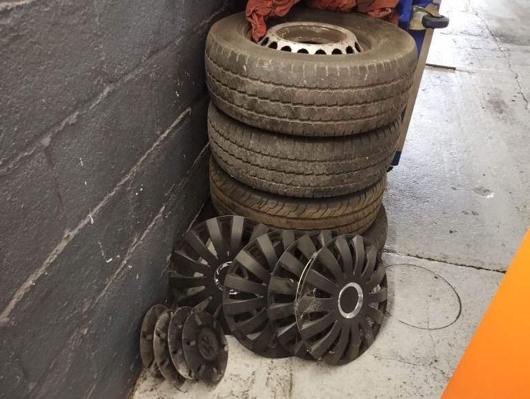 vw crafter sprinter wheels and tyres 6 stud set of x 5