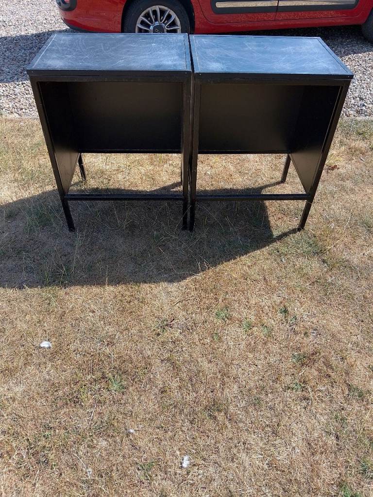 Two Black workshop Tables Good Condition - heavy duty.