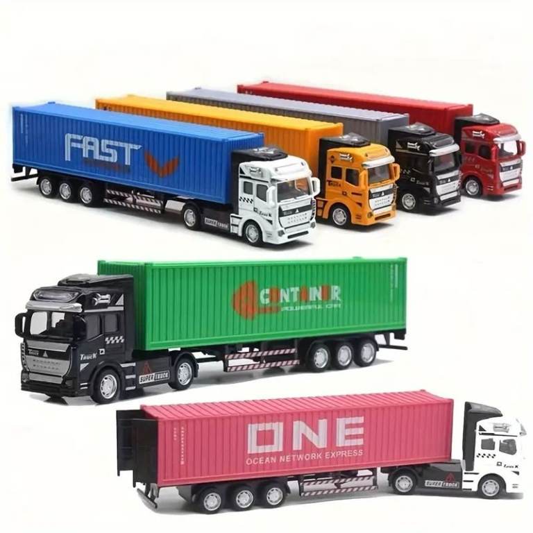 quality detailed 1/48scale 12.6 inch long 10 wheeled articulated trucks in 4 colours  new in box