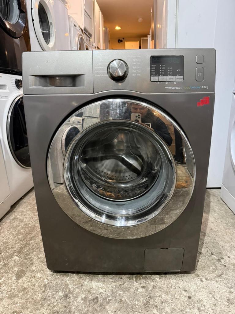 Samsung Eco Bubble Silver Colour Freestanding Washing Machine With Free Delivery 🚚 