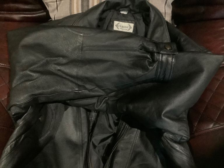 Beautiful soft black leather men’s coat