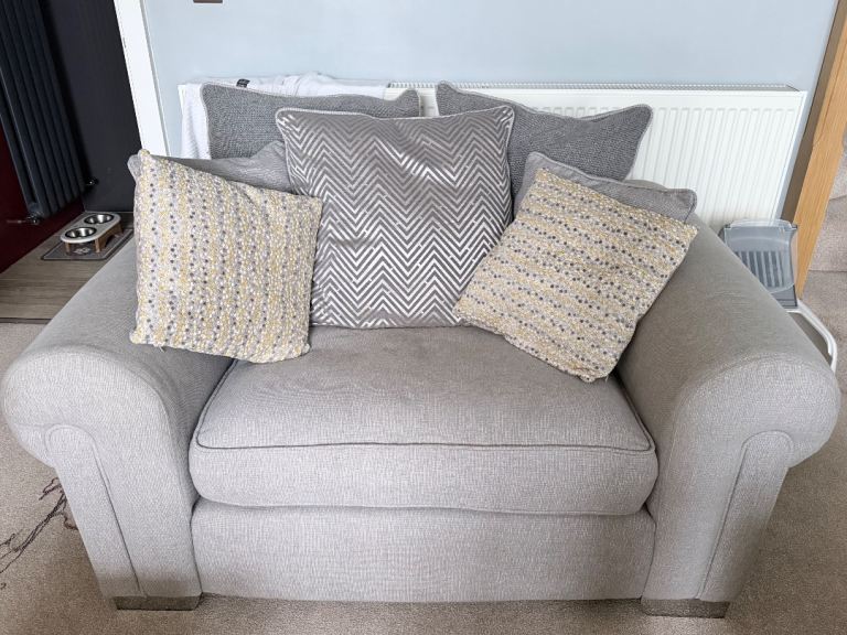  DFS 3 seater sofa & cuddler chair 
