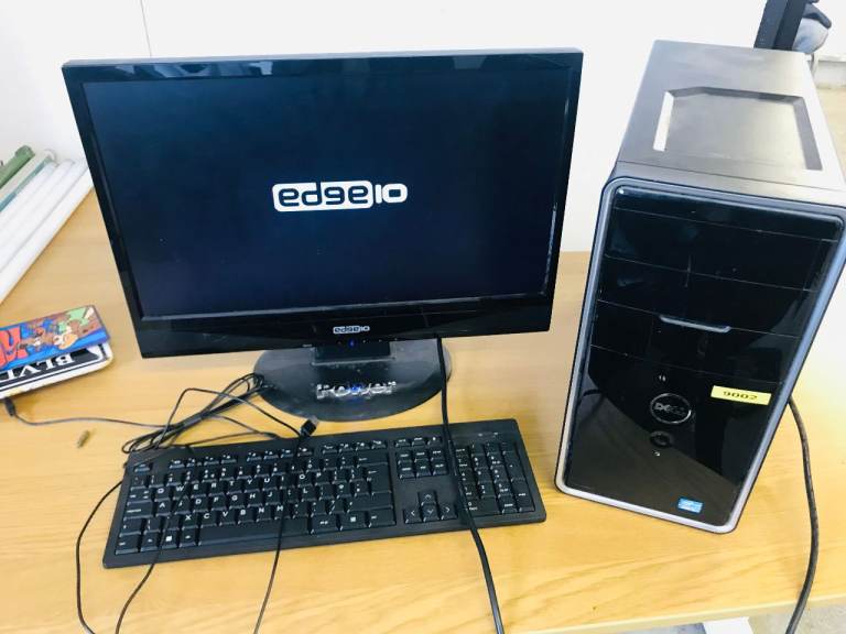 EDGE & DELL COMPUTER WITH KEYBOARD 