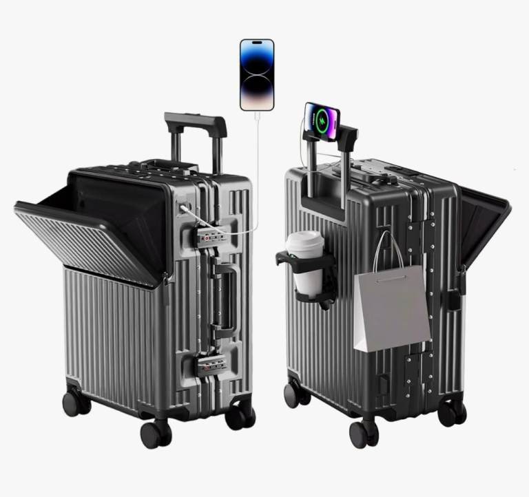 Suitcase Carry-on Luggage Spring-Summer Travel Airline Approved y, 24‘’)
